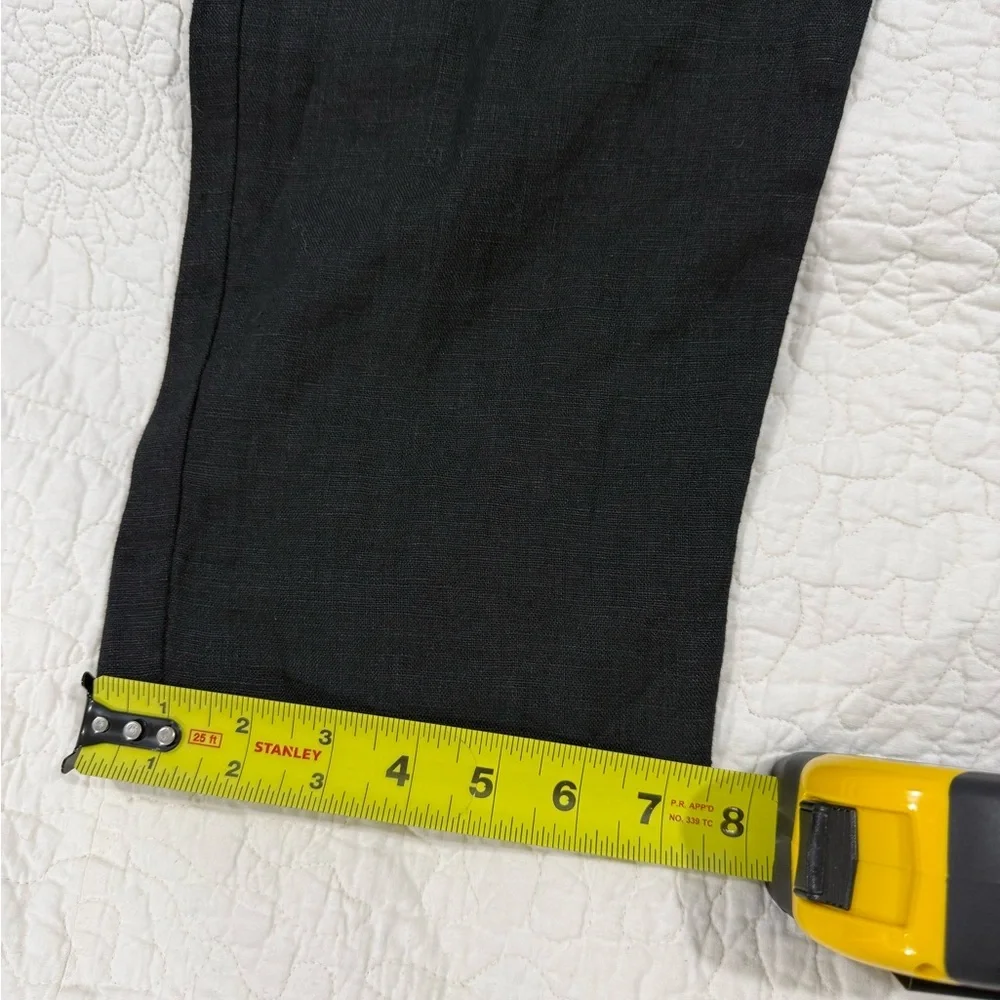 MNG by Mango Black Women's Trousers Black Size M 100% Linen